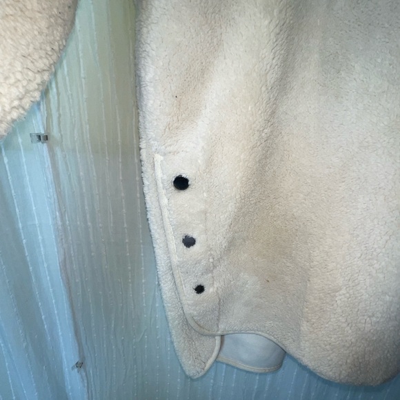 Chaps thick creamy off-white thick soft fleece pullover size small fits loose - Picture 6 of 8